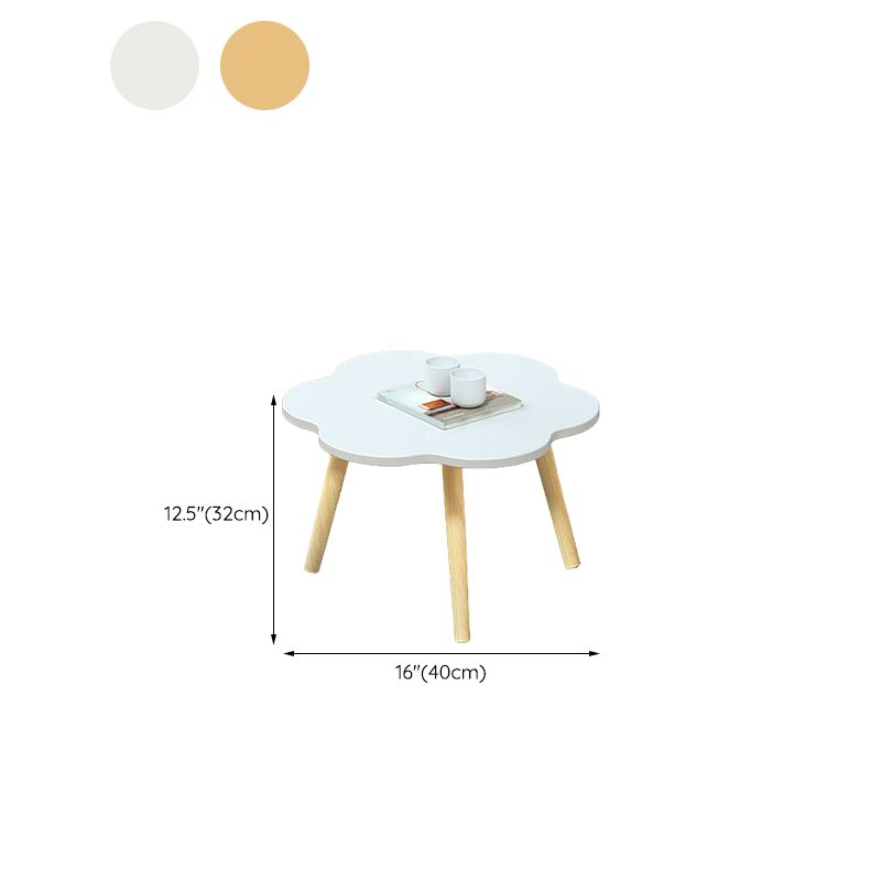Modern Wood Side Table Bedroom No Distressing End Table with 4 Legs