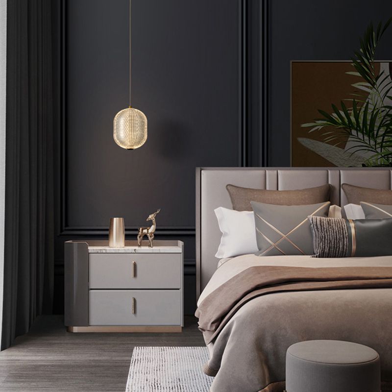 Luce a sospensione interno minimalista, illuminazione a sospensione acrilica del cilindro macaron