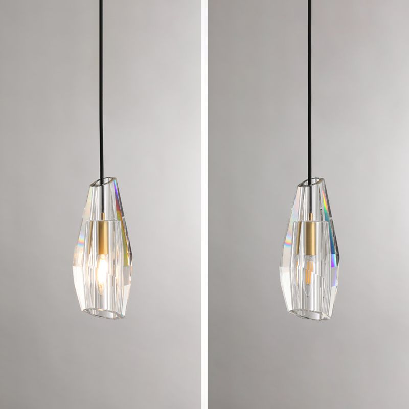 Modern Minimalist Hanging Light Crystal Pendant Lighting Fixture for Dining Room