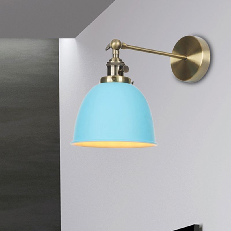 1 Glühbirnenkaum Schattenlampe Industrie Schwarz/Grau/Weiß -Metall -Wandmontage Licht für Schlafzimmer