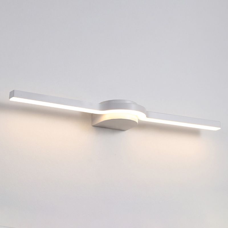 Luce da parete di forma lineare in metallo moderno a 1 lucciola lampada montata