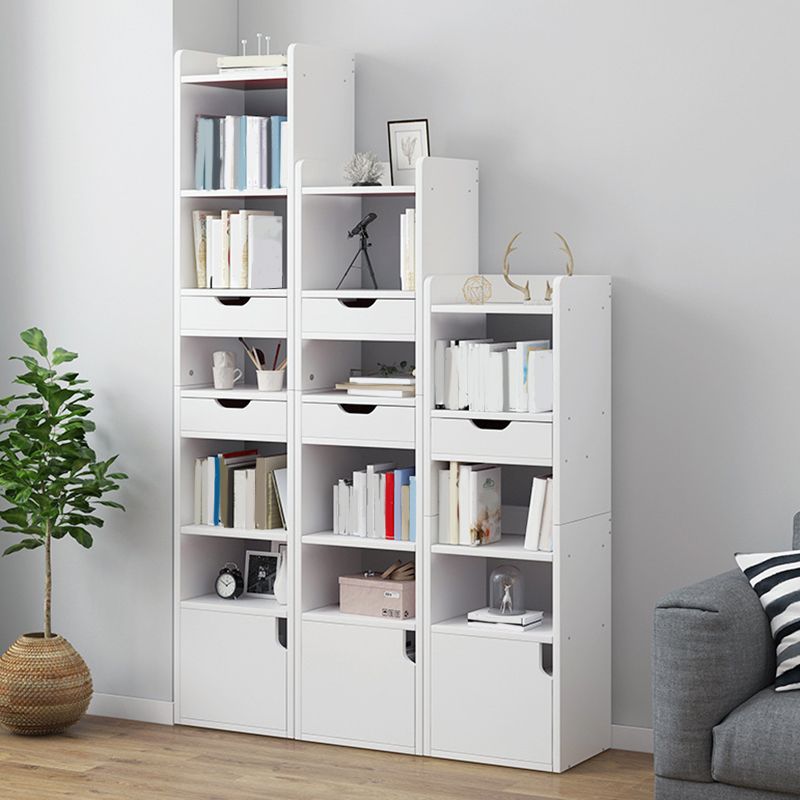 Modern Bookcase Open Back Engineered Wood Bookshelf for Study Room