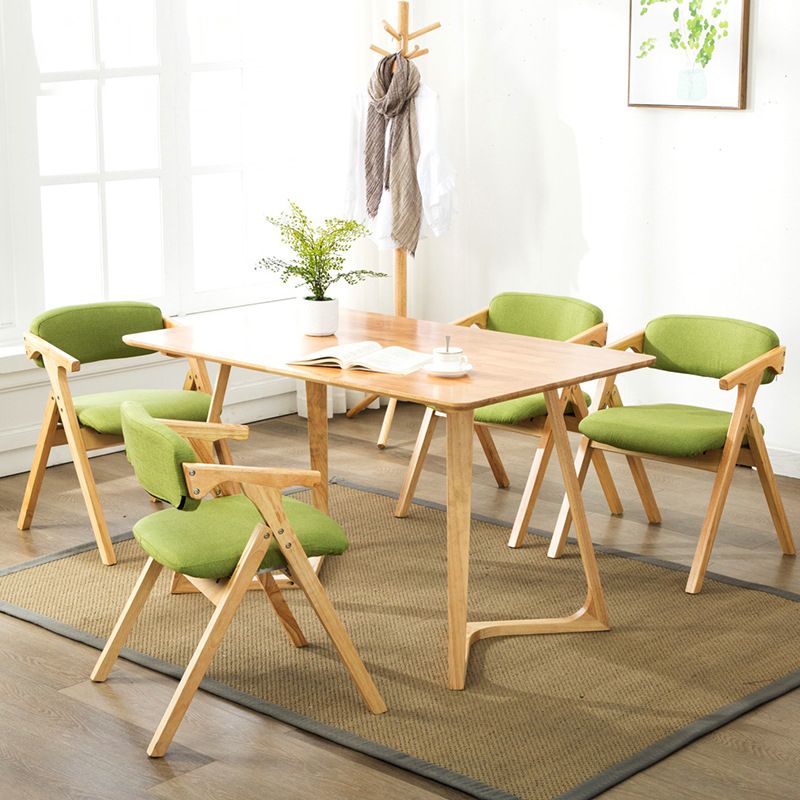Silla lateral plegable de cuero moderna, silla de comedor con respaldo abierto y acabado mate