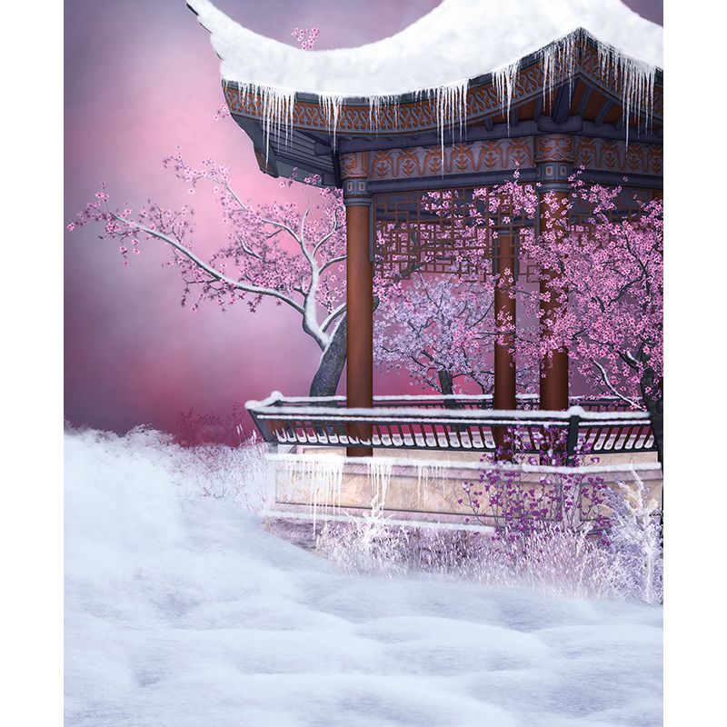 House Decor Pavilion Mural Decal Customized Contemporary Wall Covering for Kitchen