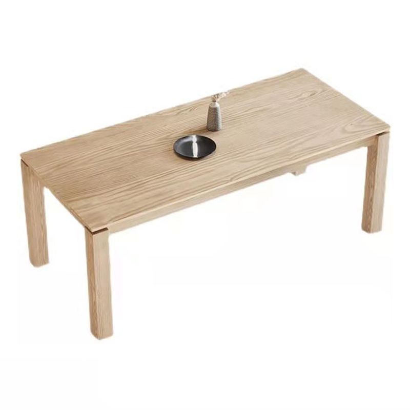 Mesa de color de madera clara rectangular mesa de madera maciza moderna con 4 patas