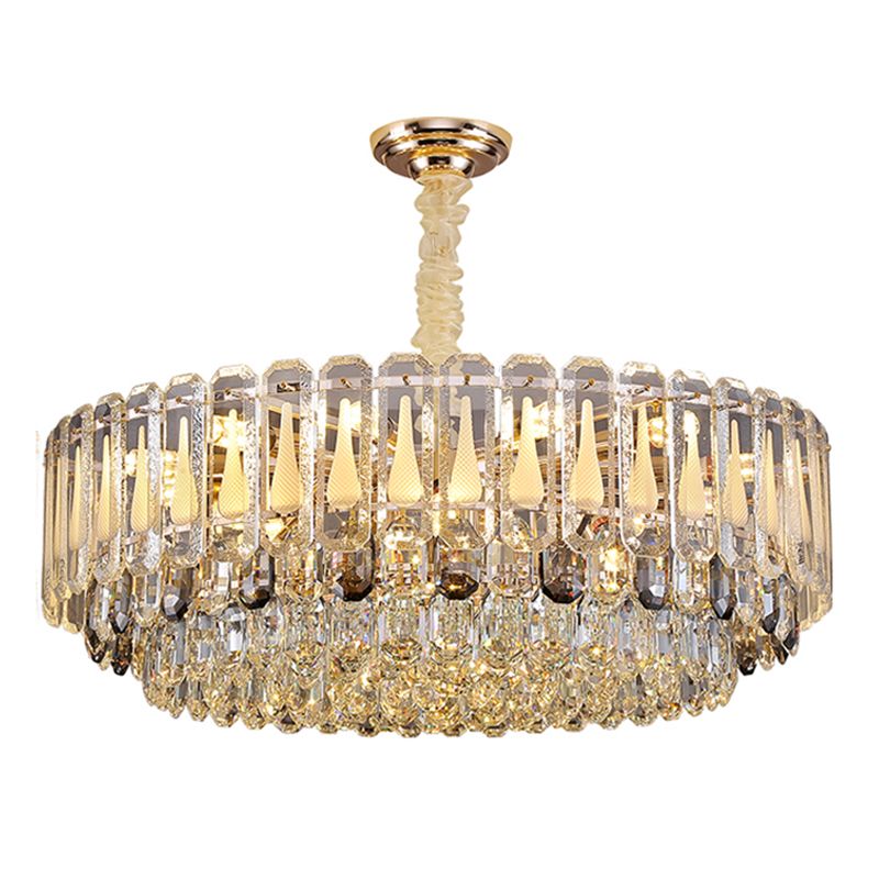 Contemporary Style Geometry Pendant Chandeliers Crystal Chandelier Lights in Gold