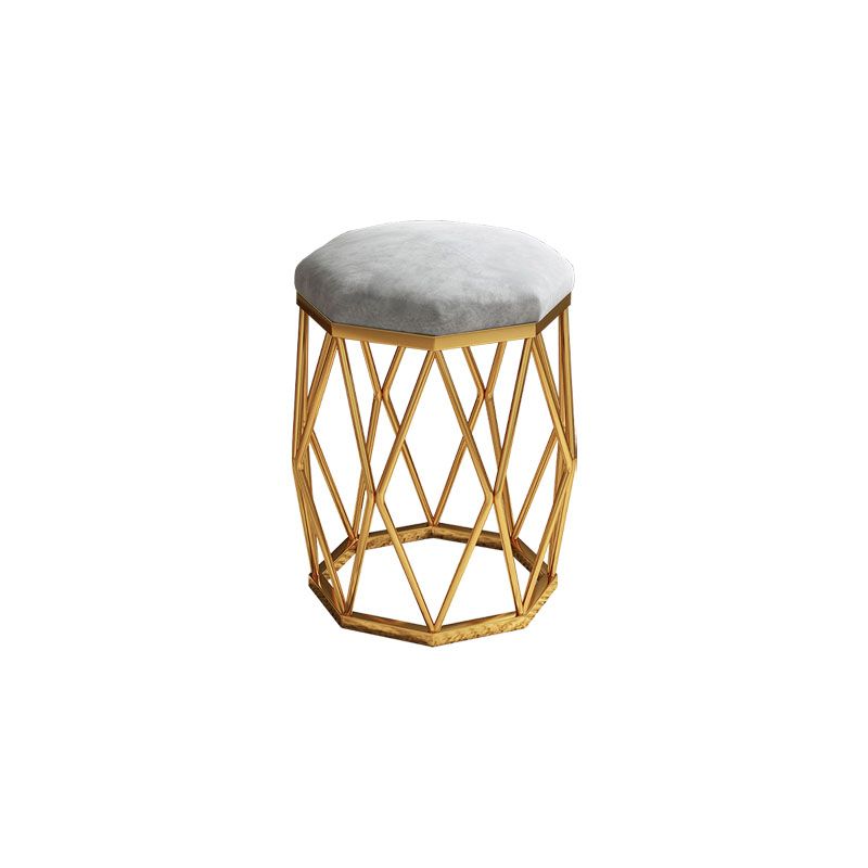 Solid Color Flannel Standard Stool Modern Simple Upholstered Stool