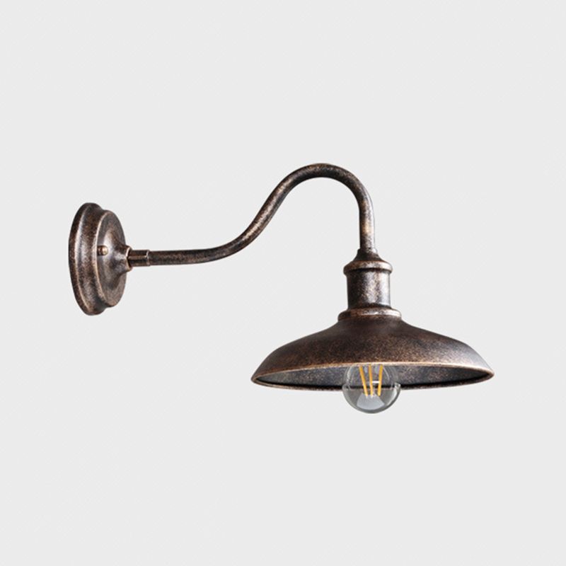 Industrial Retro Barn Wall Lamp Wrought Iron 1-Light Wall Light for Exterior Spaces
