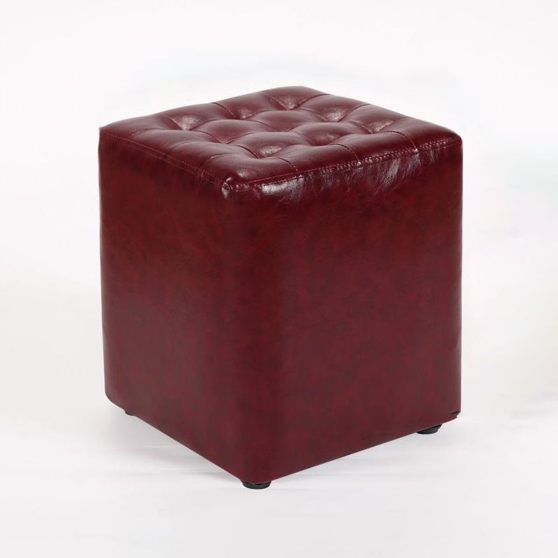 Cube Ottoman Square Solid Color Water Resistant Glam Ottoman