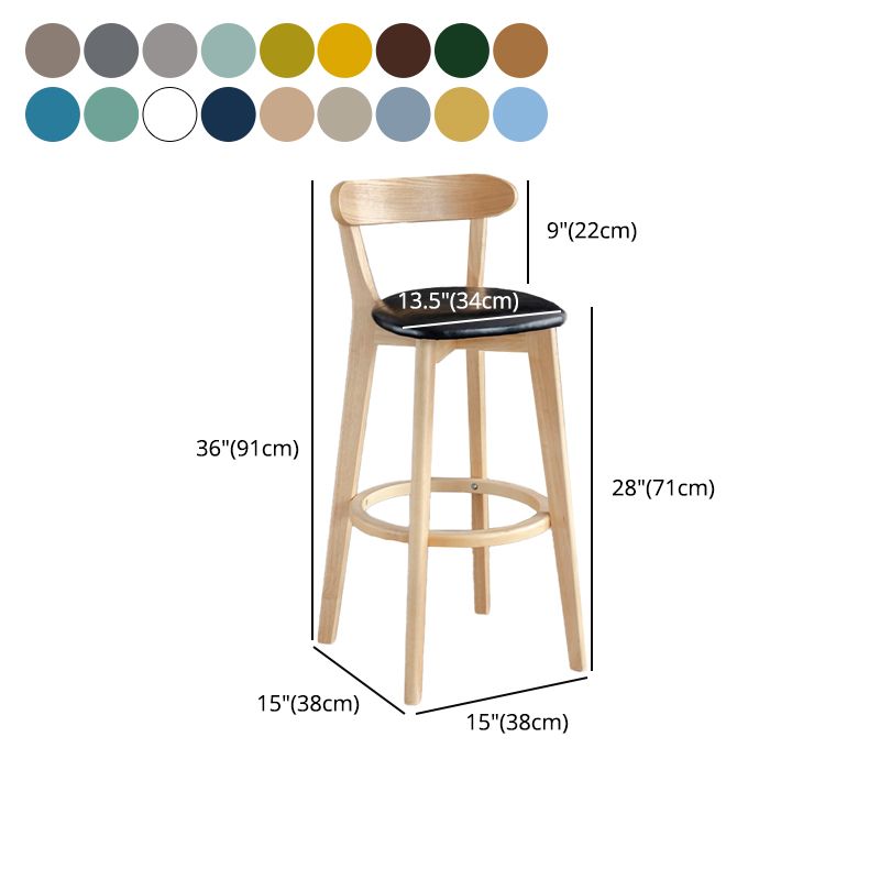 Moderner Thekenhocker ohne Armlehnen, Holz, Milchteeladen-Barhocker mit Pedal