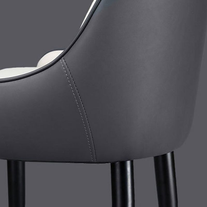 Inicio Sillón escandinavo Silla de comedor Parsons tapizada en metal