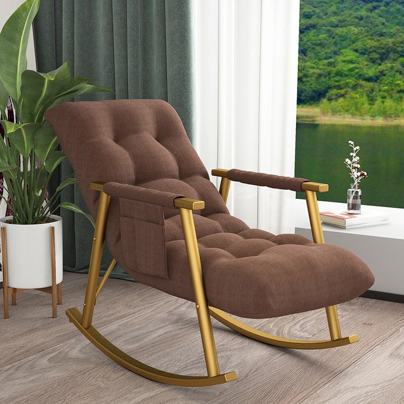 Glam Lazy Sofa Rocking Chair Indoor Rocking Chair with Cushion