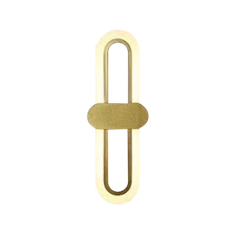 Oval Shape Metal Wall Light Modern Style Single Light Wall Sconce Light