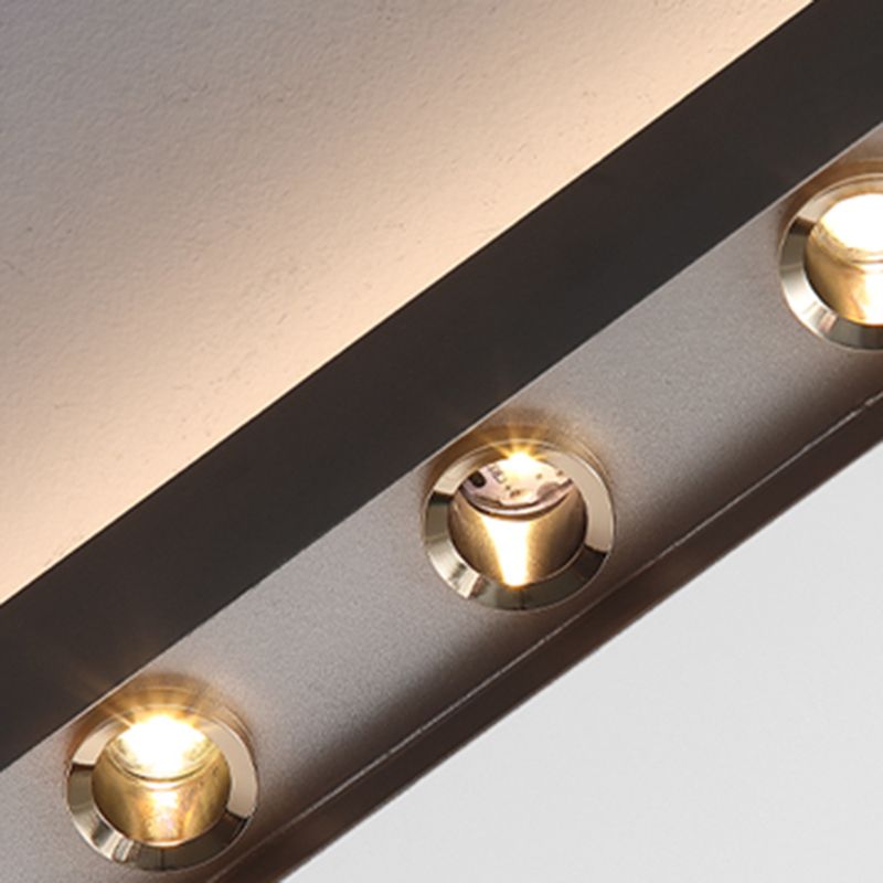 Modernism Flush Mount Metal LED Ceiling Light Fixture in Black for Living Room