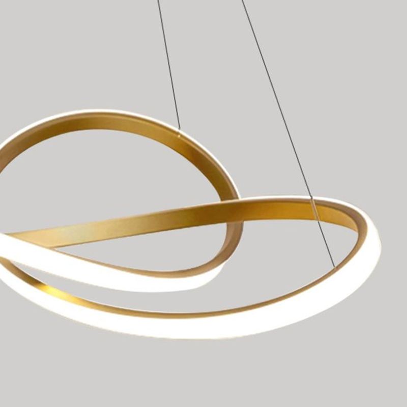 Gold Iron Hanging Pendant Lights Postmodern Hanging Lamps for Dining Room