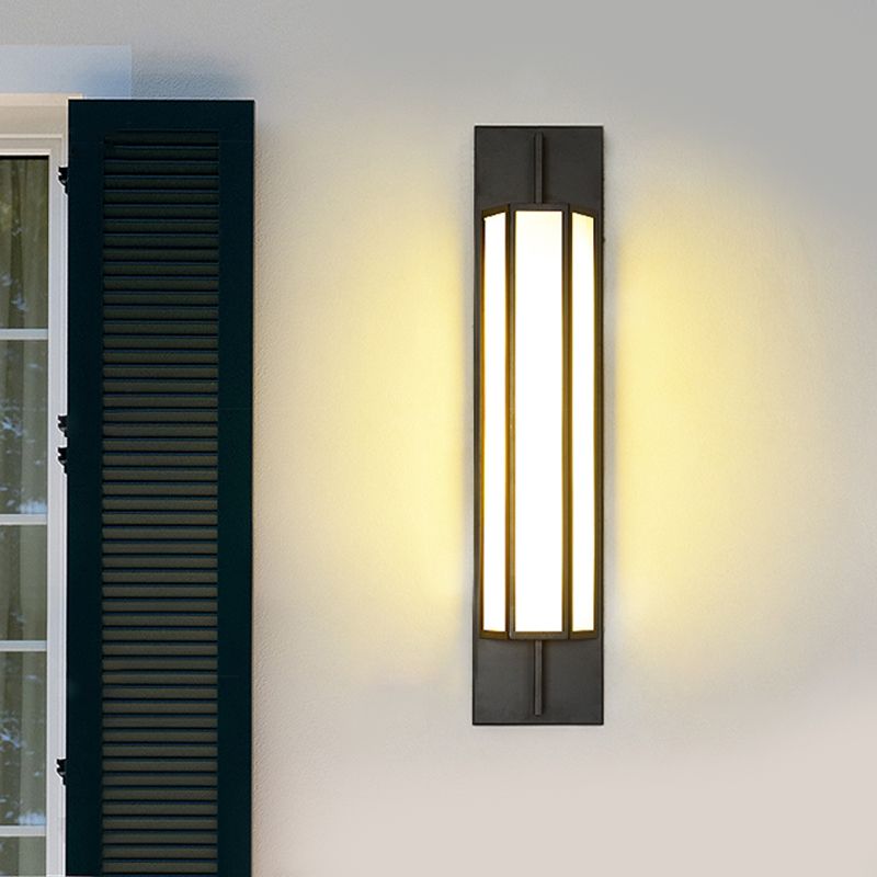 LED Wall Lamp Modern Waterproof Wall Mount Lamp with Acrylic Shade for Corridor