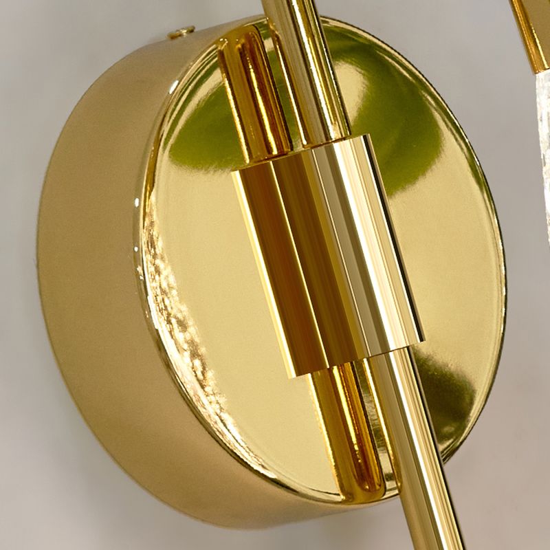Iluminación de pared de 1 luces de oro de 1 luces de estilo moderno de cristal de cristal Ideas de iluminación de pared