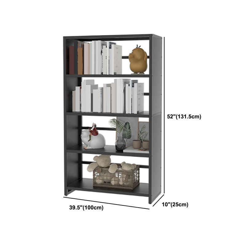 10" Wide Standard Bookcase and Steel Open Book Shelf with Rectangular Shelves