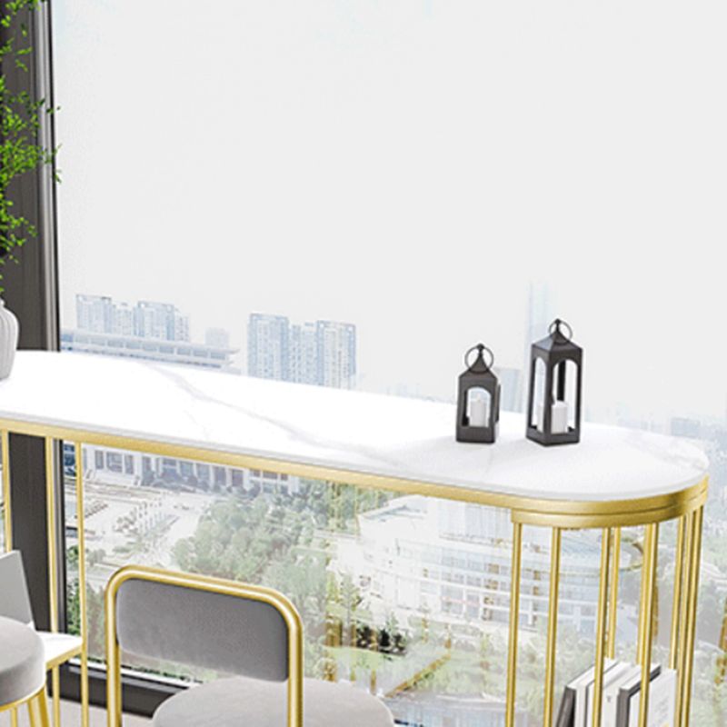 Modern Style Bar Table Set 1/2/3 Pieces Stone Rectangle Bistro Set for Indoor