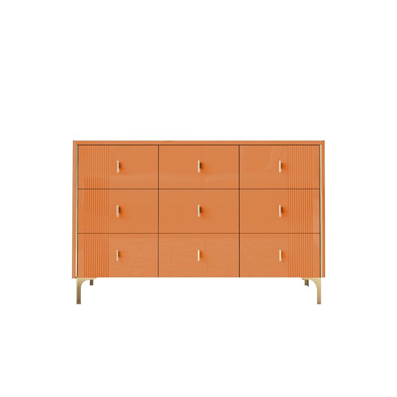 Glam Stone Bedroom Chest Horizontal Storage Chest with Drawers