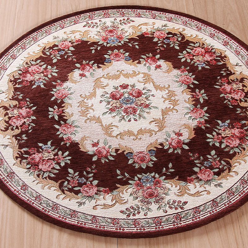Classic Traditional Rug Multi Color Floral Carpet Washable Pet Friendly Non-Slip Rug for Bedroom