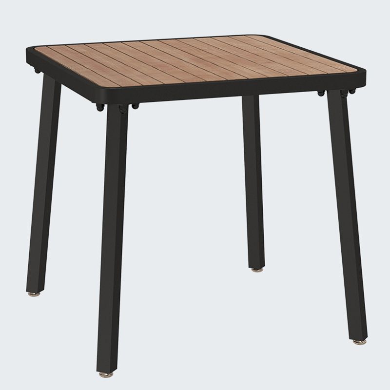 Mesa de comedor de madera maciza industrial Mesa de cocina en la naturaleza con metal 4 patas