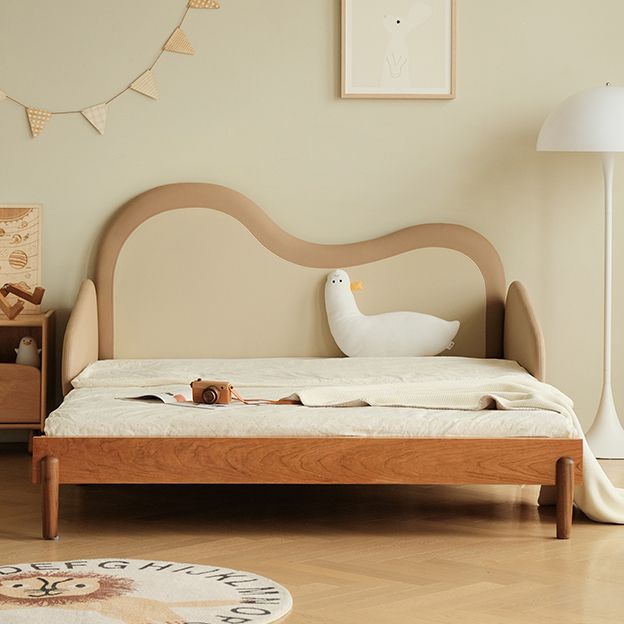 Contemporary Solid Wood Kids Bed Blue/Brown Daybed with Upholstered