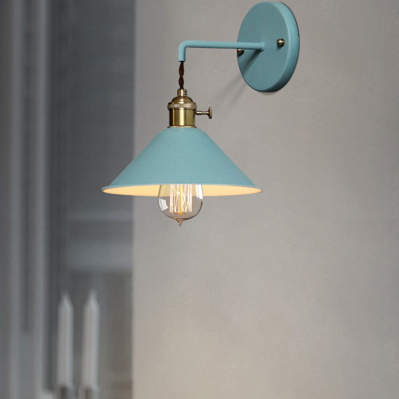 Moderne kreative Kegel Hängende Wandleuchten schmiedeeisere Makkaronwandlampe für Innenräume