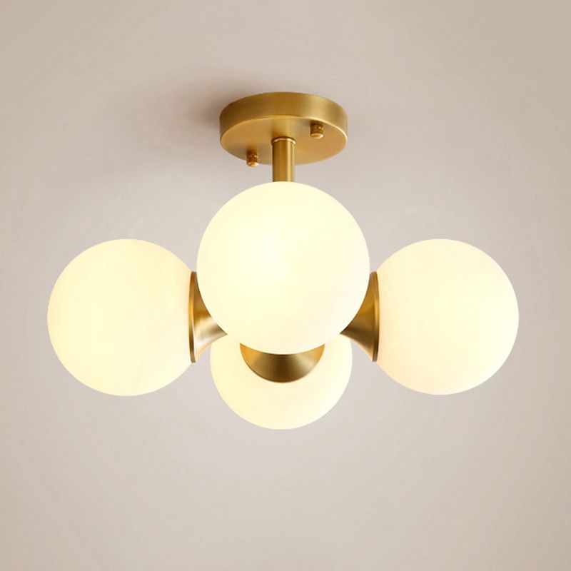Nordic Style Golden Ceiling Lamp Ball Shape Ceiling Light for Living Room