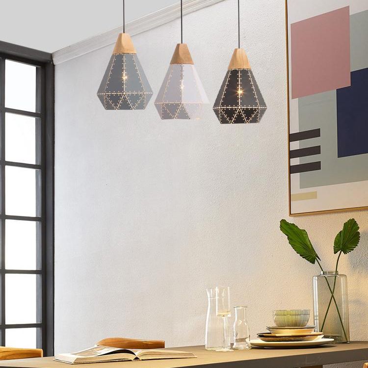 Metall Diamond Hanging Lamp Kit Moderner Stil Down Lighting Anhänger für Esszimmer