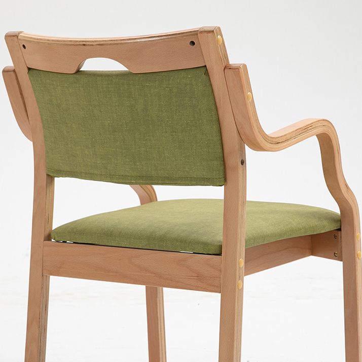 Sillas de madera maciza de estilo contemporáneo, juego de sillones de comedor con respaldo abierto para cocina