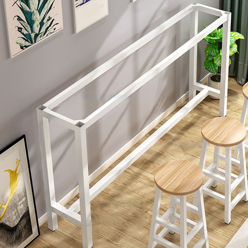 Industrial Style Bistro Bar Desk Wood Rectangle Pub Table for Cafe