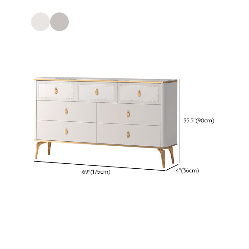 Modern Storage Chest Dresser Horizontal Storage Chest with Drawers