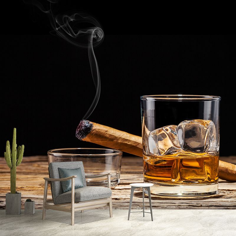 Liquor Print Mural Wallpaper Modern Non-Woven Textured Wall Covering in Soft Color