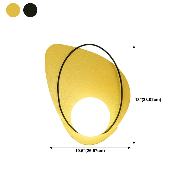 Postmodern Wall Lamp 1-Light Wall Mount Lamp with Glass Shade for Bedroom
