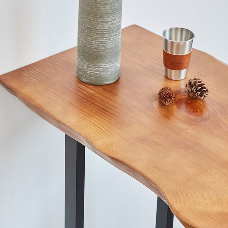 Rectangle Contemporary Solid Wood Bar Height Pub Table for Living Room