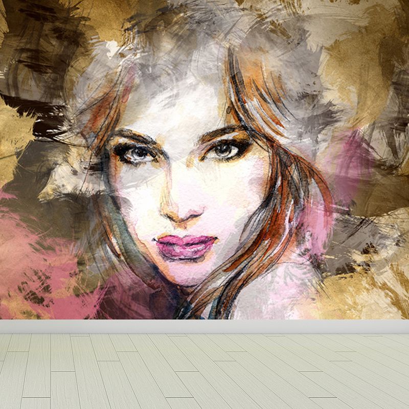 Autocollant Mural moderne et célèbre pour femme, couleur Pastel, décoration murale imperméable pour salle de bain