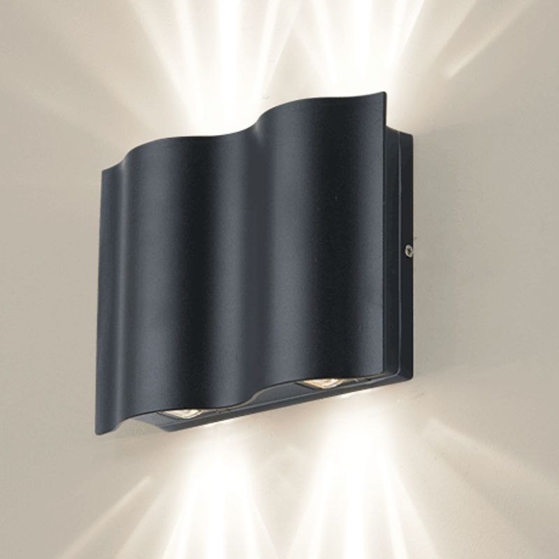 Geometrische Form Metallwandbeleuchtung moderne Multi -Leuchten -Wandmontage in Schwarz