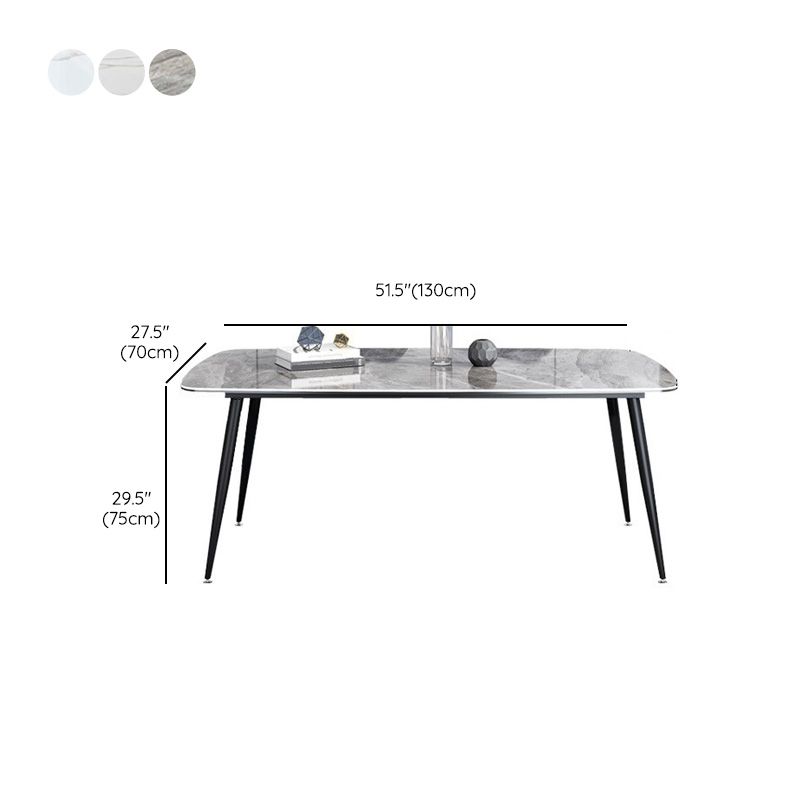 Simplicity Style Furniture Rectangle Stone Dining Room Table for Dining Room