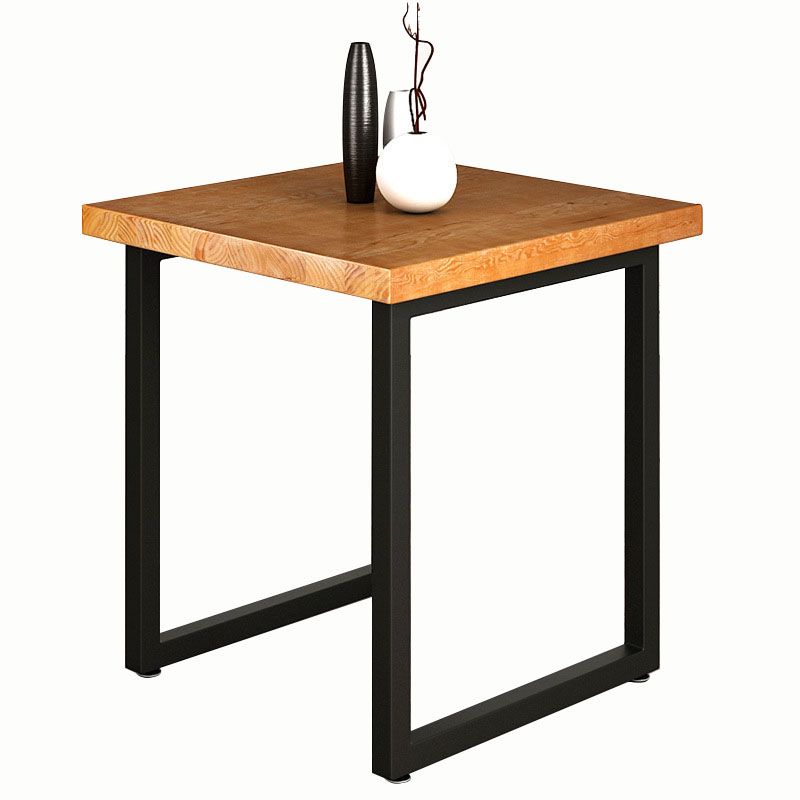 Industrial Solid Wood Dinner Room Kitchen Table Square Sled Table for Dining Room
