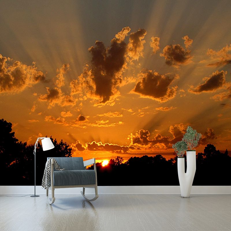 Environment Friendly Resistant Mural Wallpaper Colorful Sky Sleeping Room Wall Mural