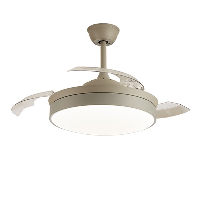 Nordic Ceiling Fan Lamp Fixture Colorful LED Ceiling Flush Mount for Kids' Room