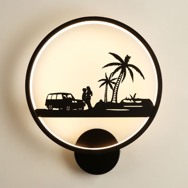 Unique Shape Metal Wall Light Modern Style Single Light Wall Mount Lighting
