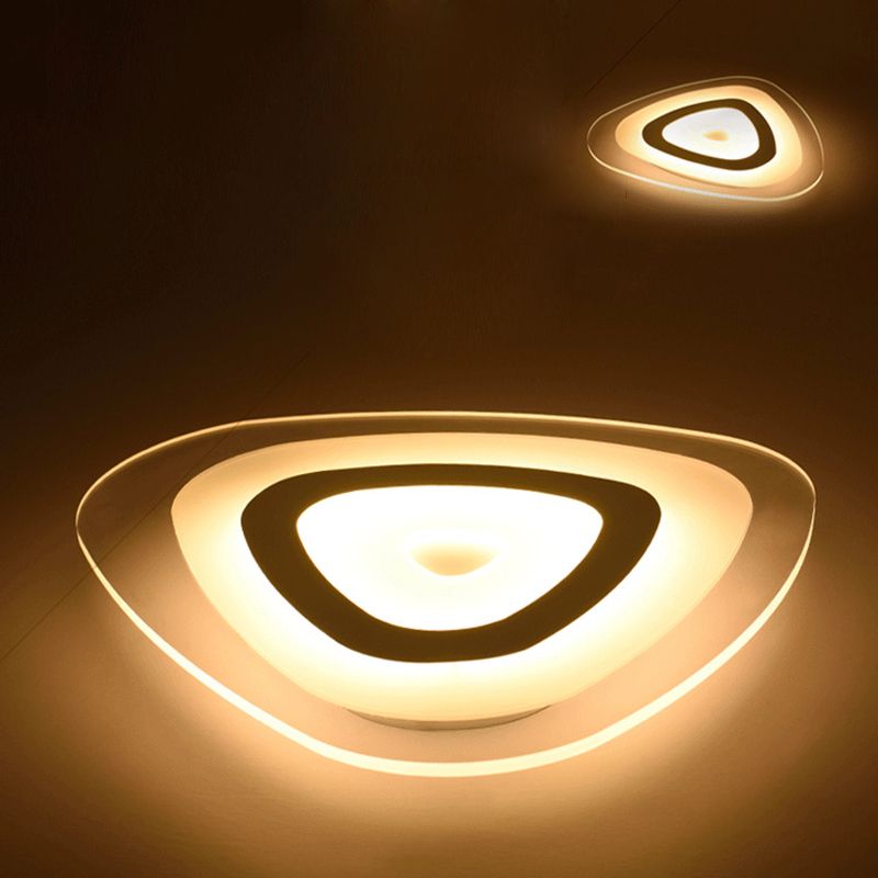 Geometrical Acrylic Led Flush Mount Ceiling Lamp Fixtures Modern Style 1-Light Flush Light