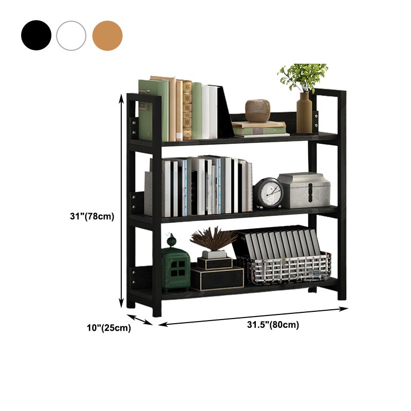 Open Steel Wood Bookcase Modern Home Simple Office Rectangular Bookshelf