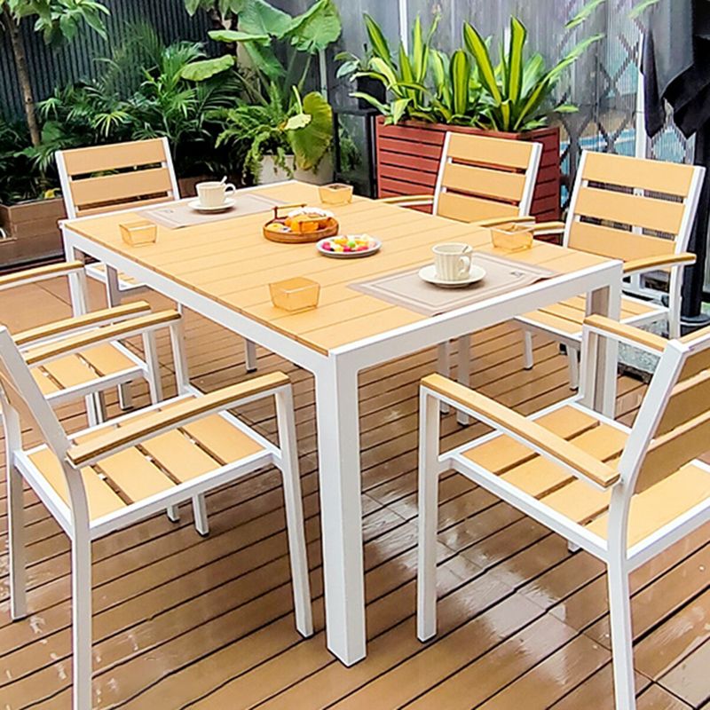 Modern 1/5/7 Pcs Picnic Table Wood Rectangular Dining Table Set