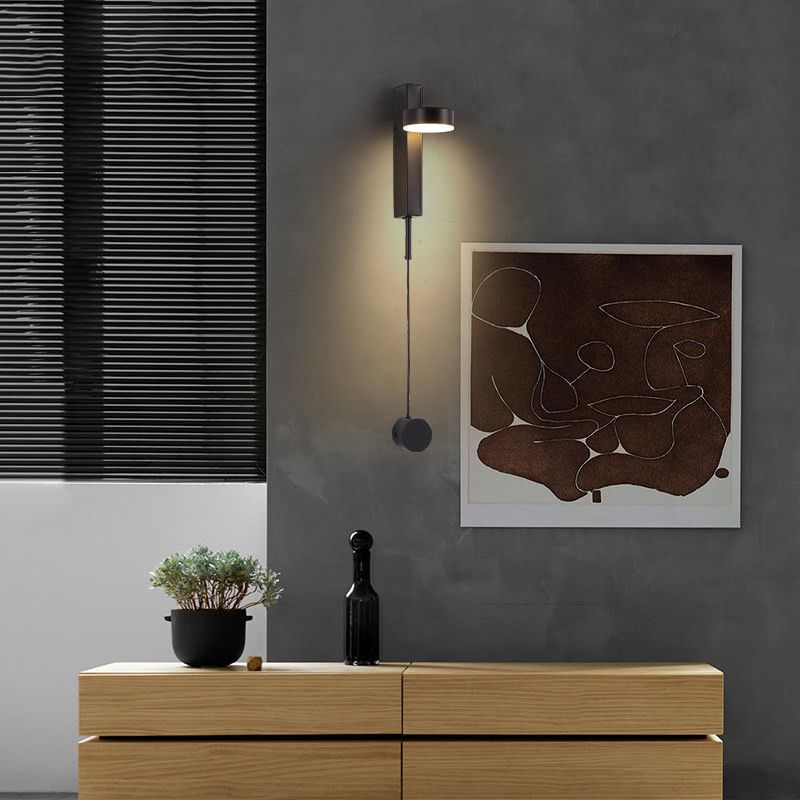 Nordic Style Metal Wall Light Geometric Rotatable LED Wall Sconce for Living Room