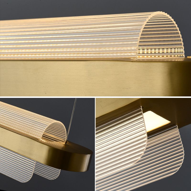 Curl Hanging Island Lights Ultra-Contemporary Acrilic lampadario Acriffetti di illuminazione per il ristorante