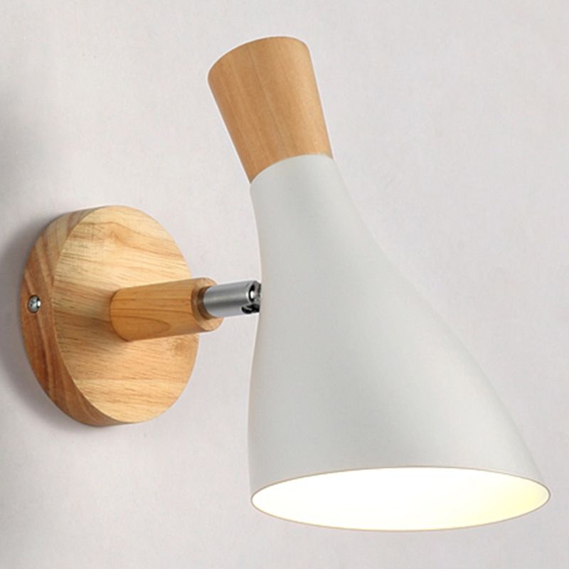 Rotatable Schatten Metall Wand montiert Lesen leichter Makkaronstil 1-Licht-Wandlampe für Schlafzimmer