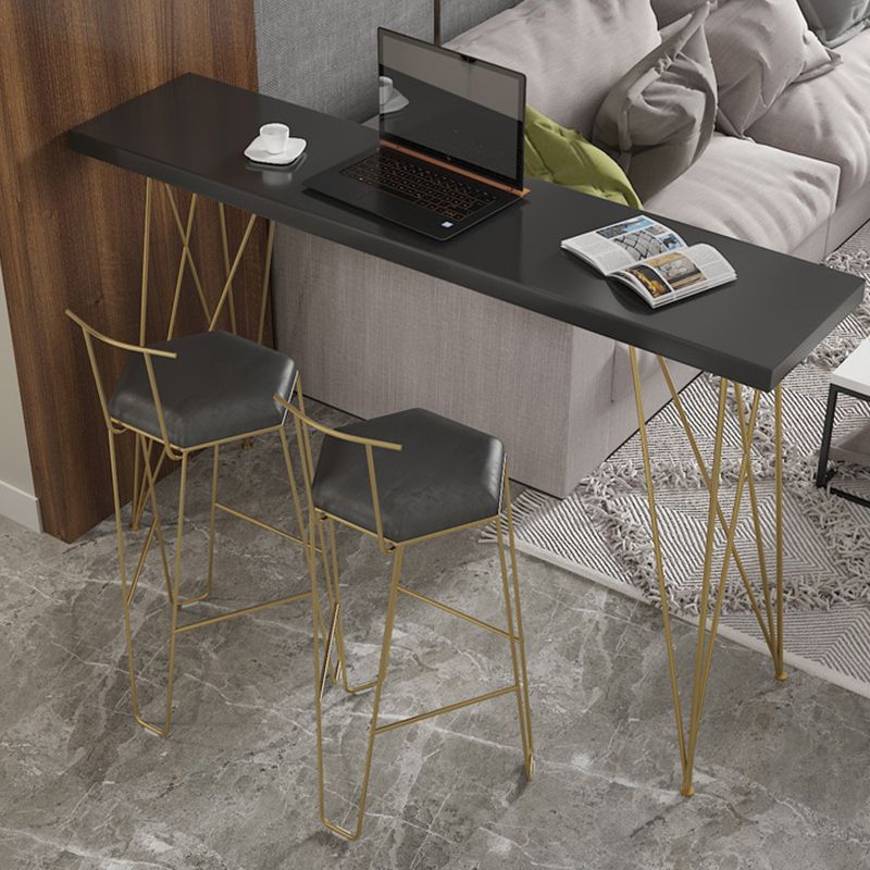Modern Bar Height Table Solid Wood Top Bistro Table for Home Use
